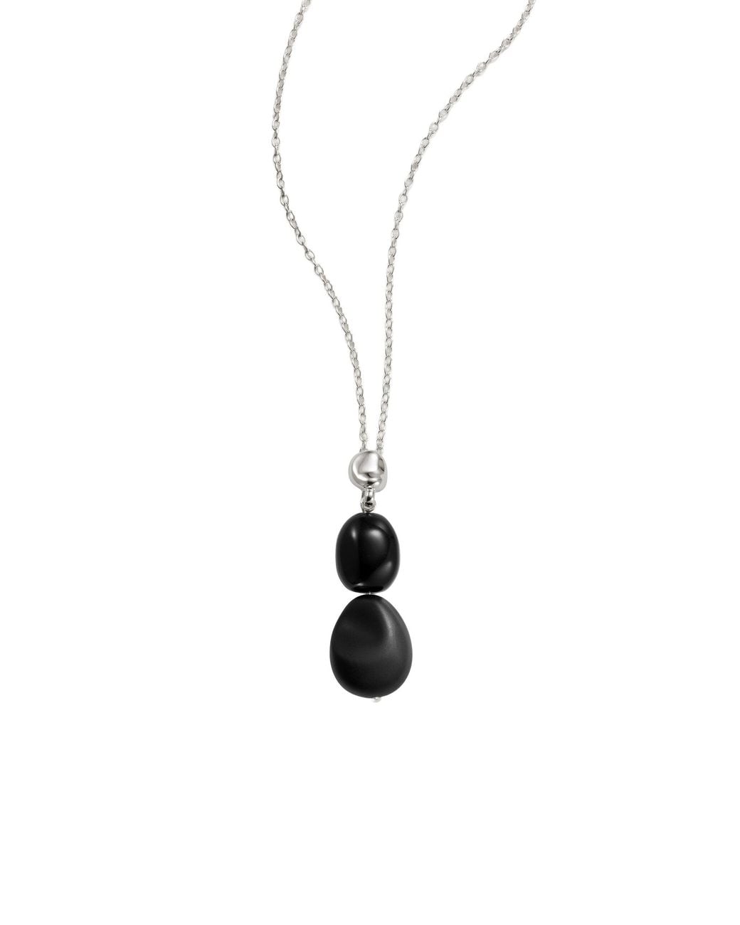 Agmes White Ada Sterling Onyx Pendant