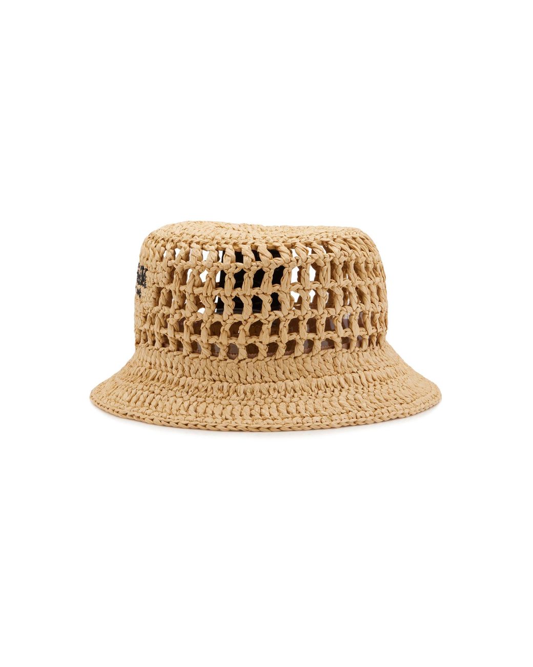 Prada Raffia Bucket Hat in Natural | Lyst