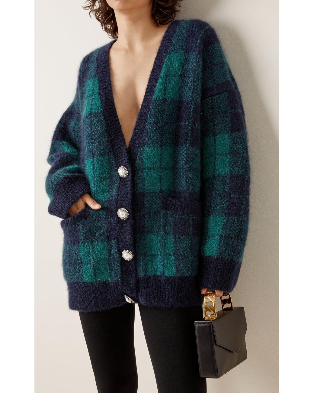 brushed mohair cardigan