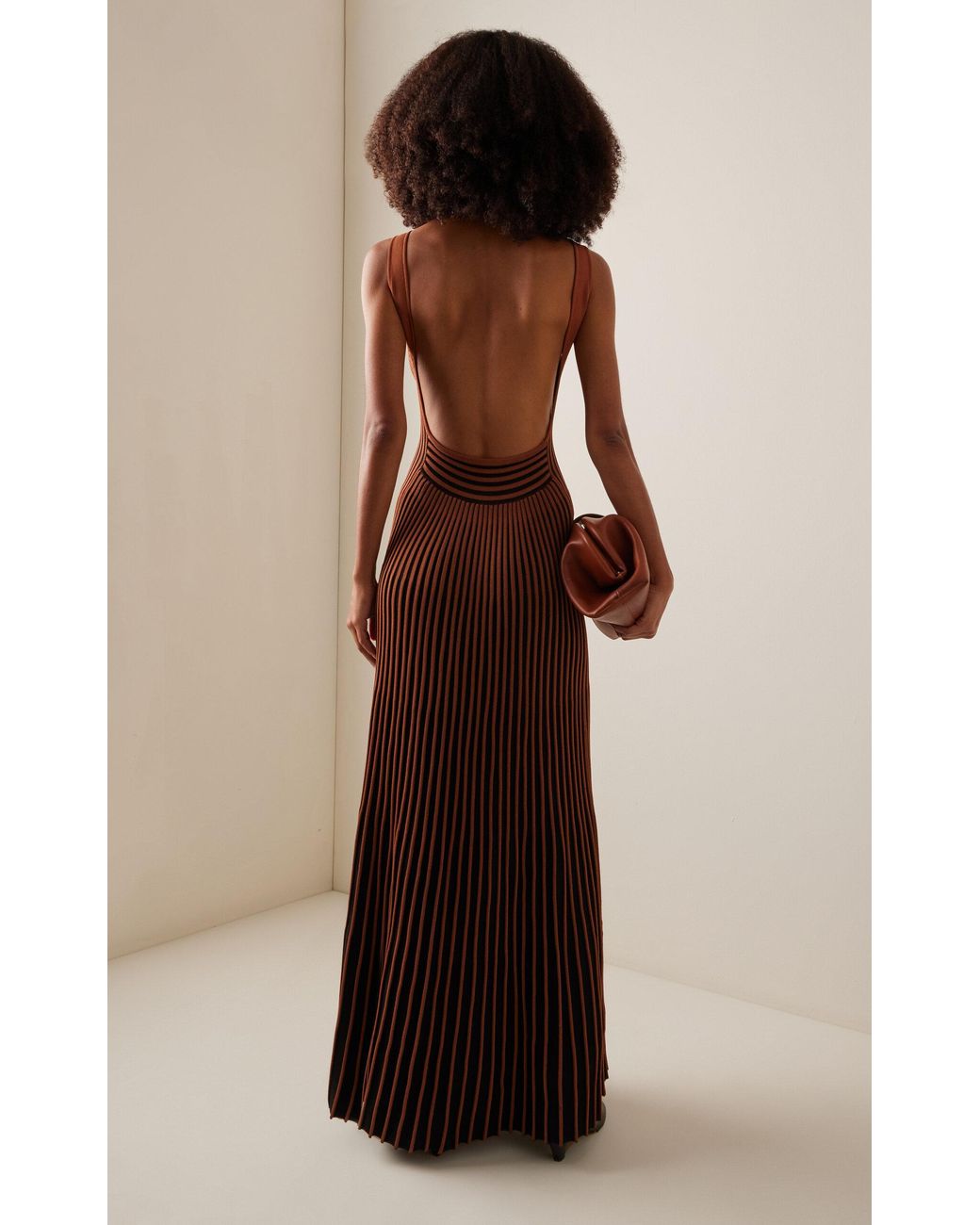 strapless open back dress Staud Ilana Dress Black main image 0