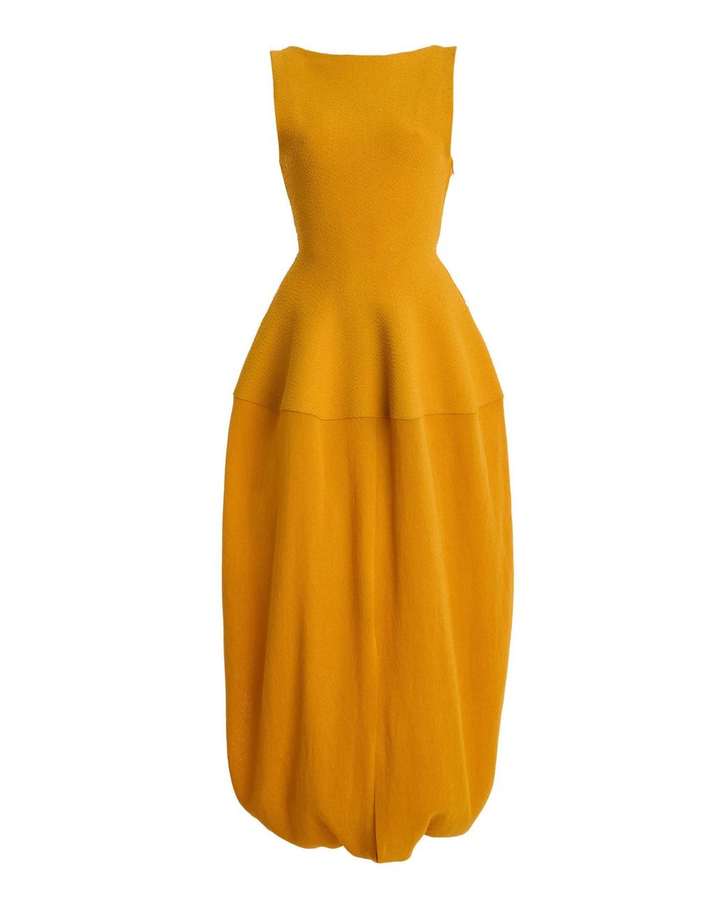 Proenza Schouler Orange Sukki Draped Midi Dress