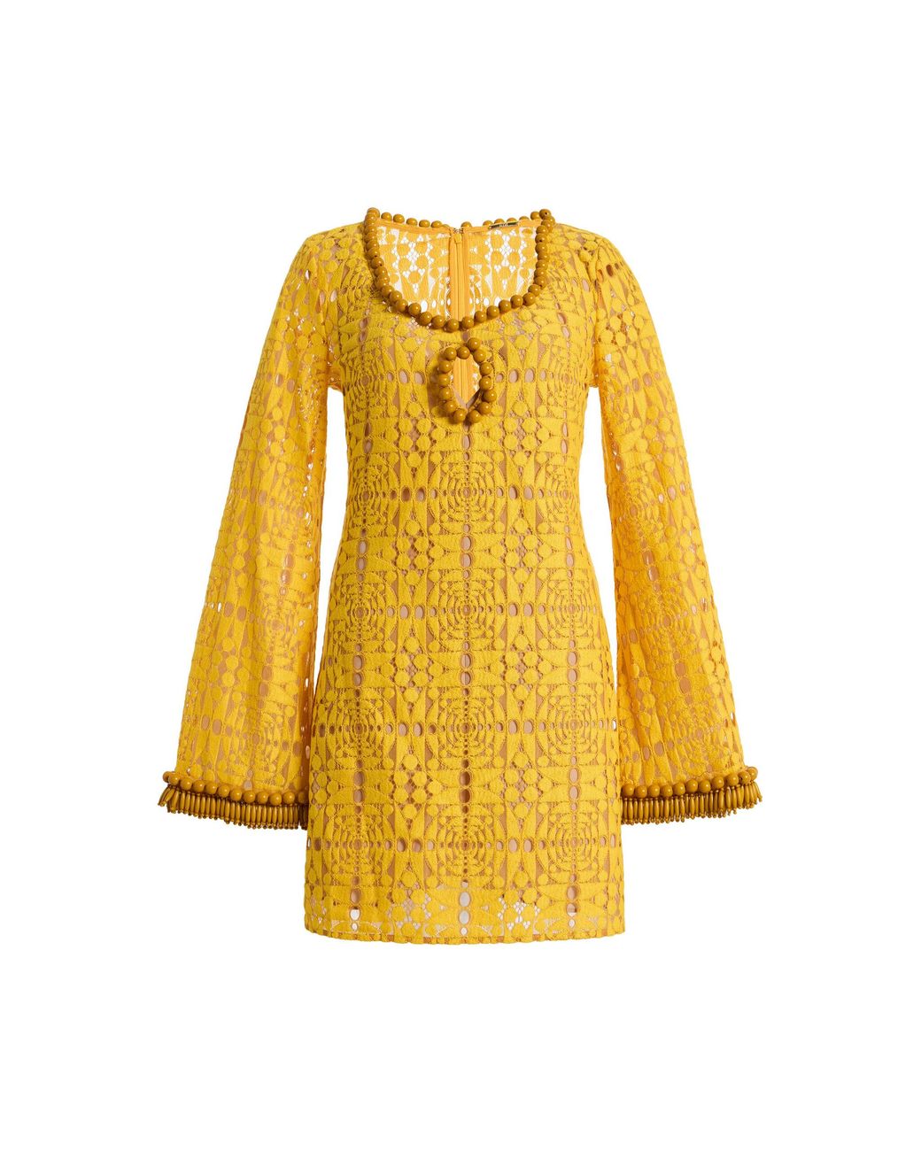 Alexis Yellow Soleya Cotton-Blend Lace Mini Dress