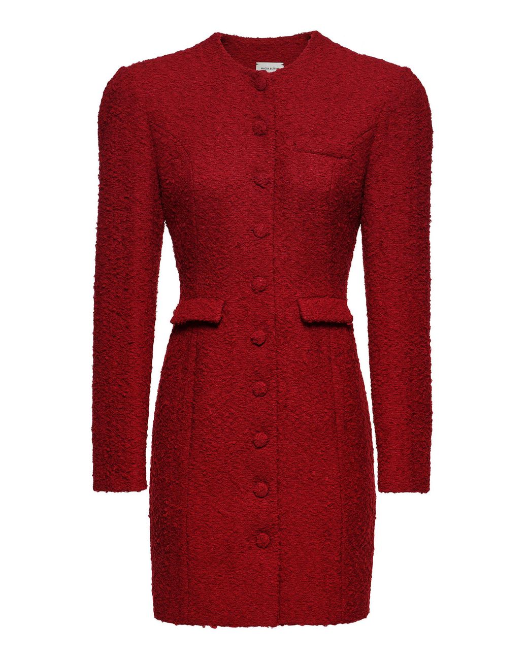 Magda Butrym Bouclé Wool-Blend Structured Mini Dress