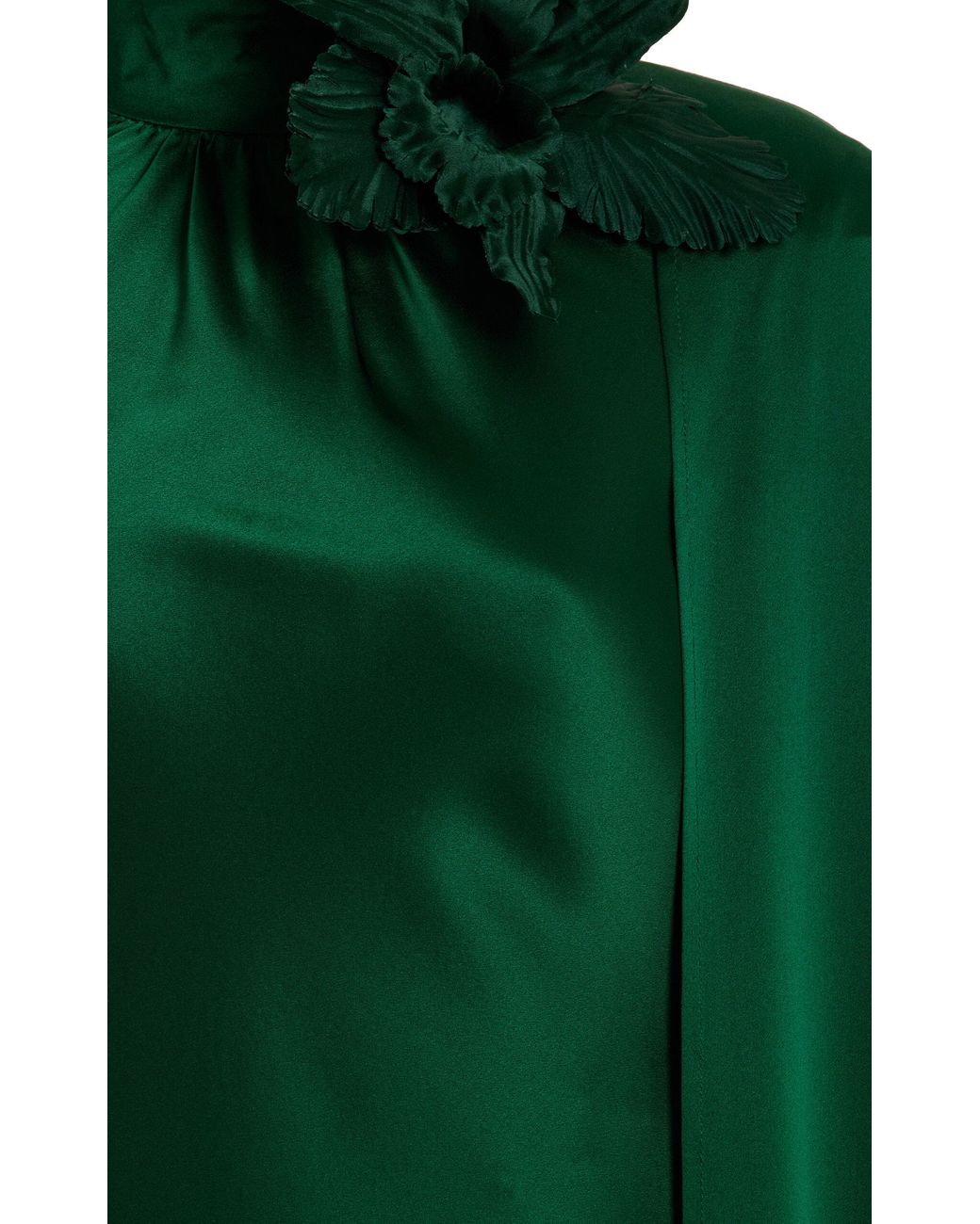 Rodarte Cape-detailed Silk Maxi Dress in Green | Lyst