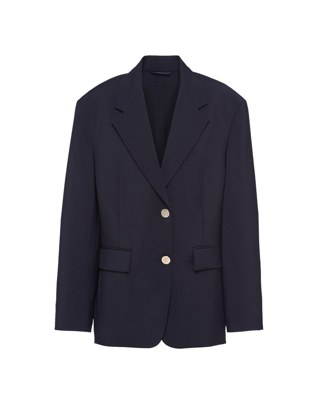 Prada Blue Mohair And Silk Blazer Jacket