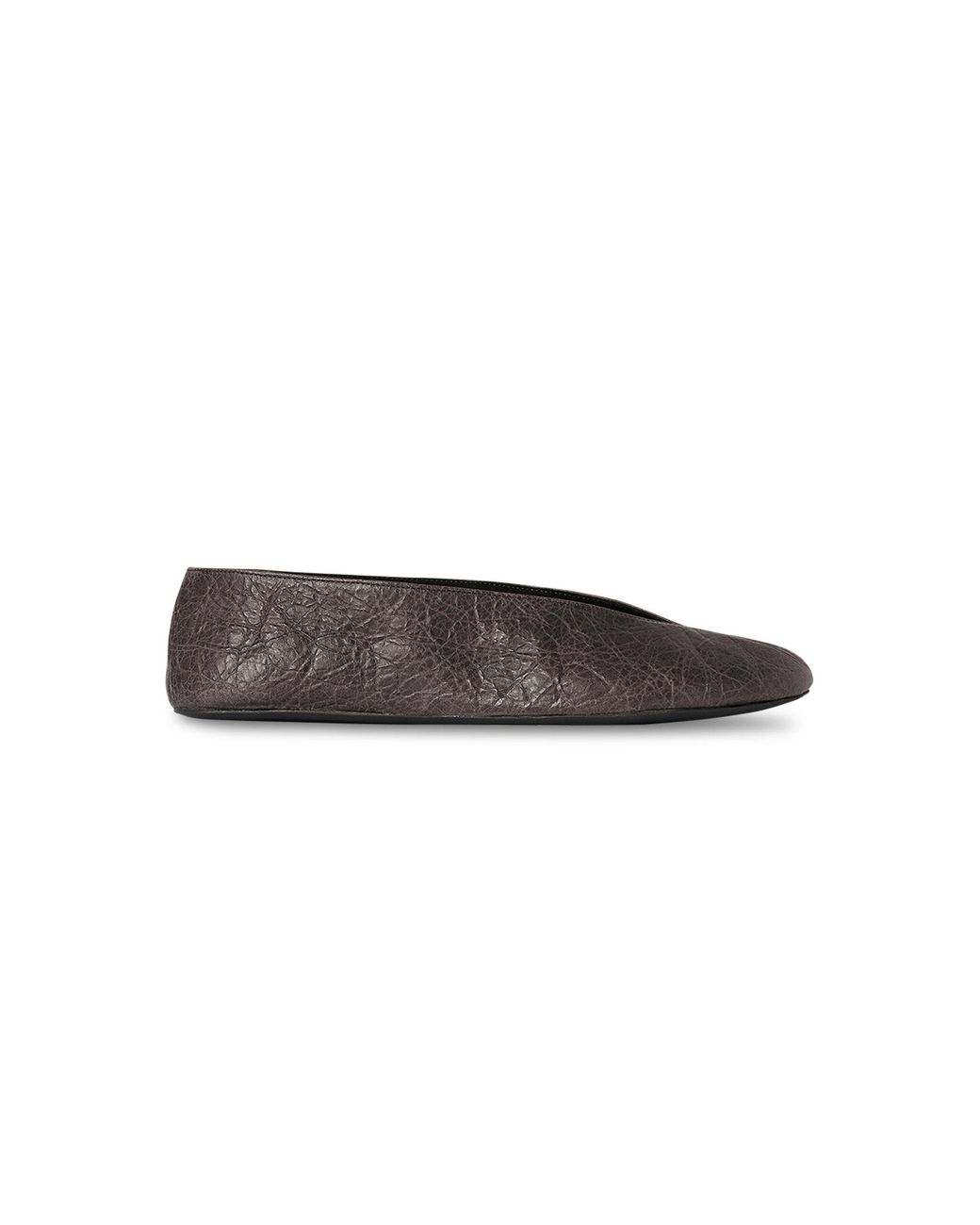 The Row Brown Fay Two Leather Ballet Flats