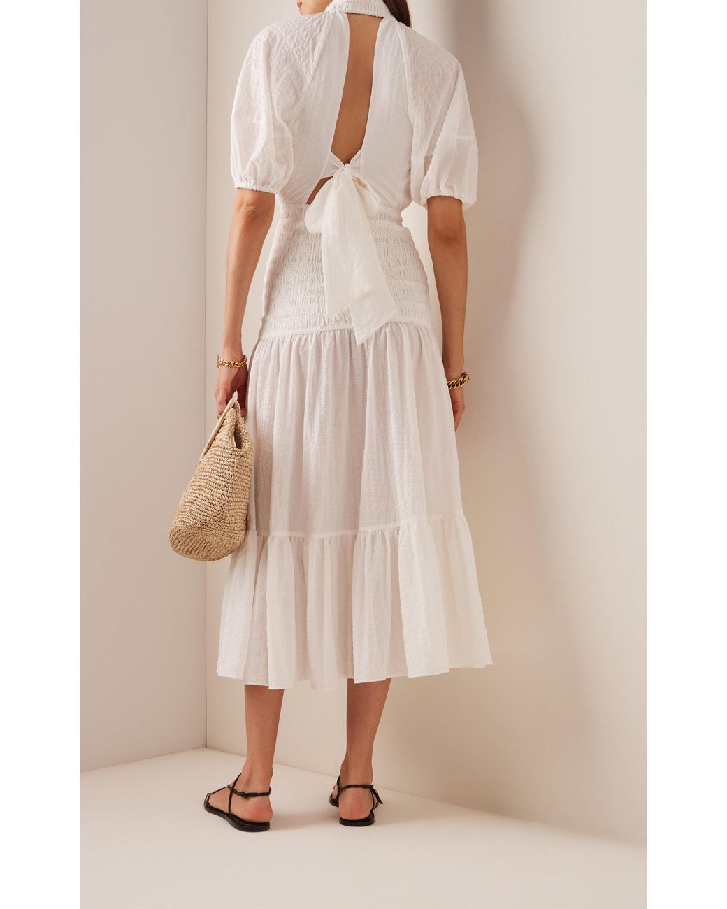 likely fraya ruffled halter dress