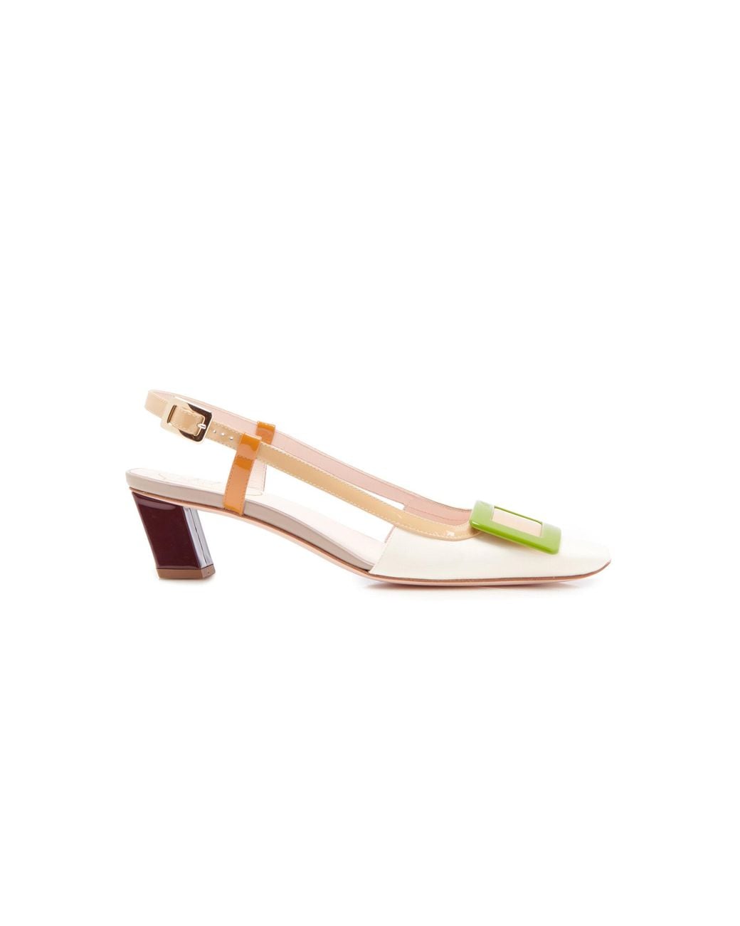 Roger Vivier Multicolor Belle Vivier Patent Leather Slingback Pumps