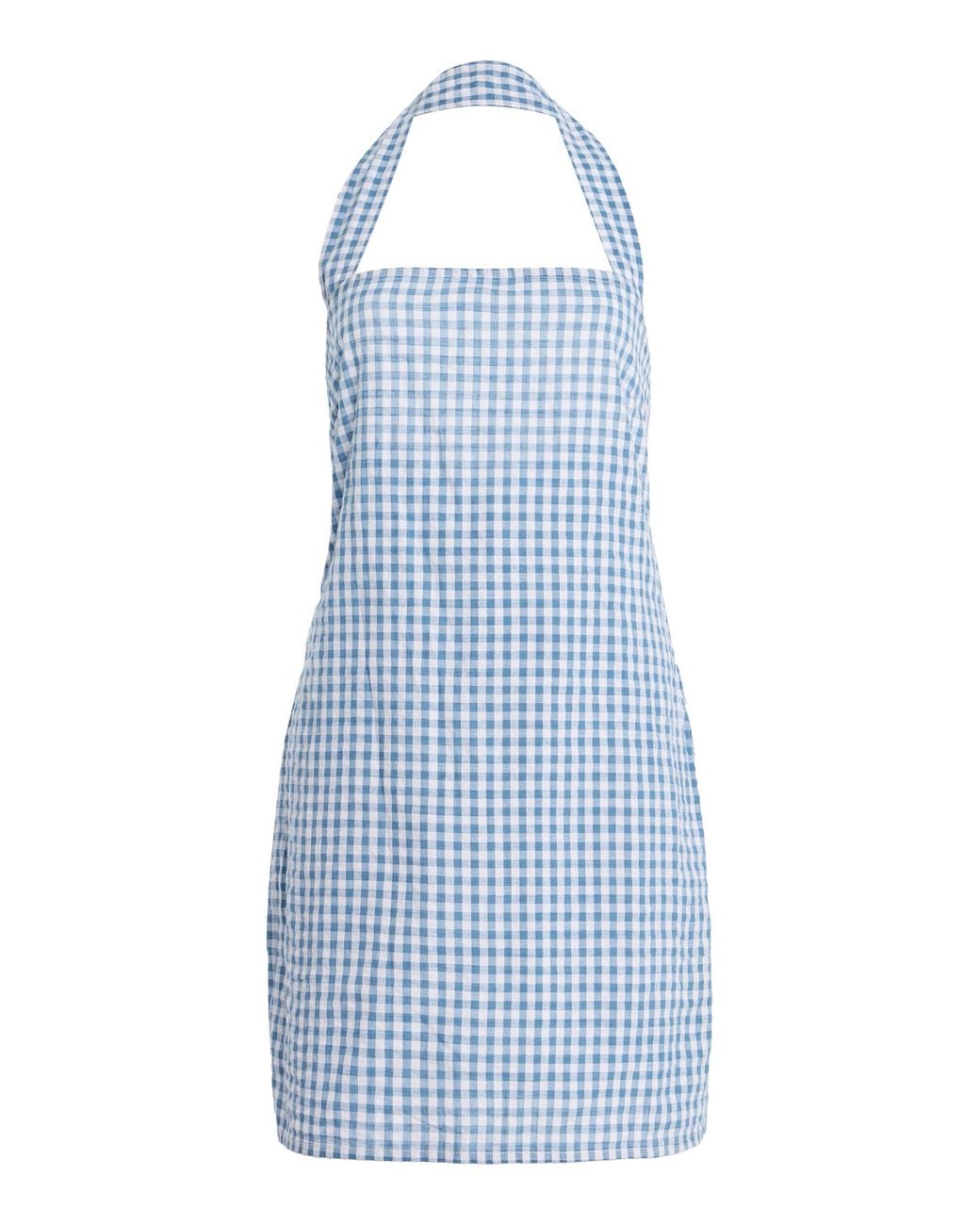 All That Remains Blue Juliette Gingham Seersucker Cotton Mini Halter Dress
