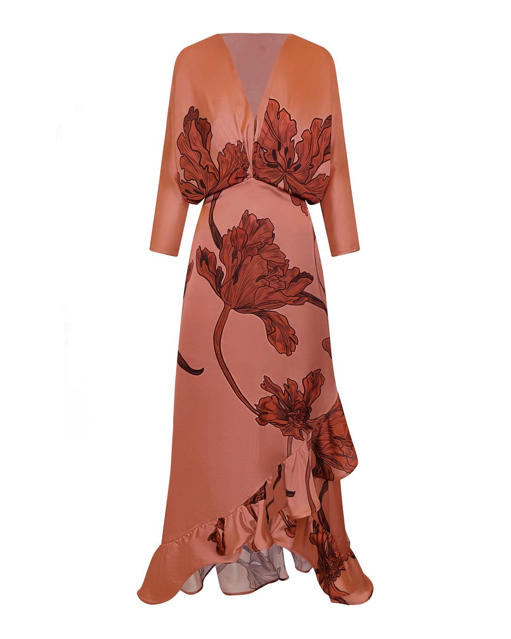 ANDRES OTALORA Red Lo Ancestral Printed Maxi Dress