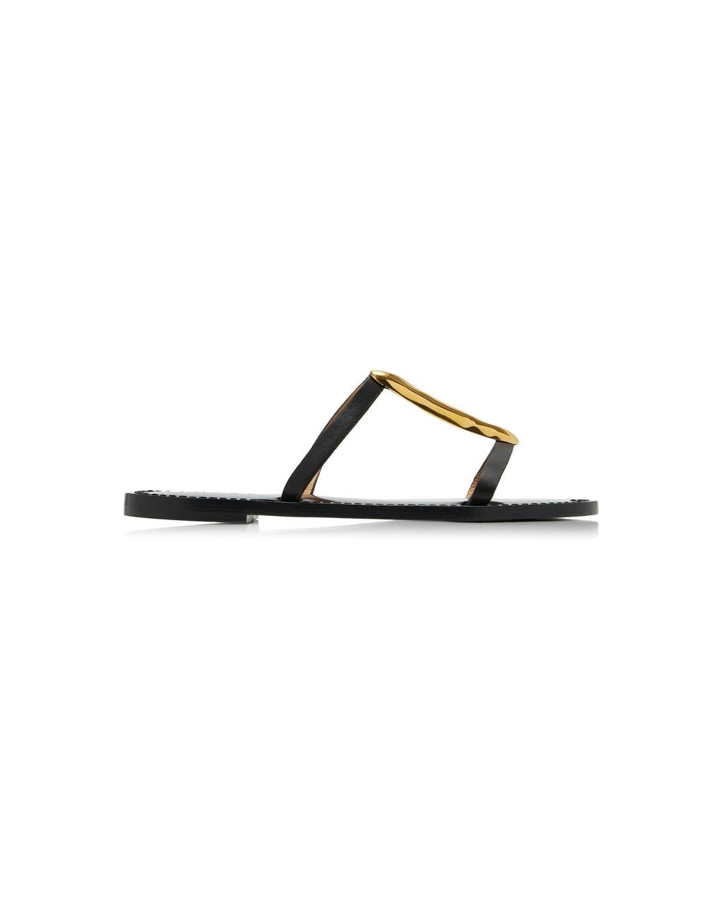 Amanu Black The Sahara Leather Sandals