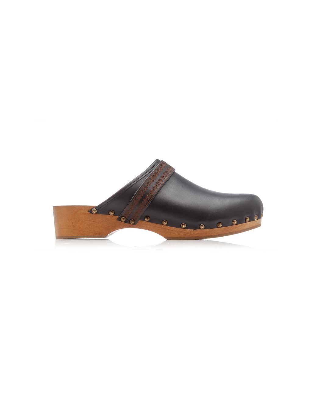 Isabel Marant Thalie Studded Leather Clogs in Black | Lyst