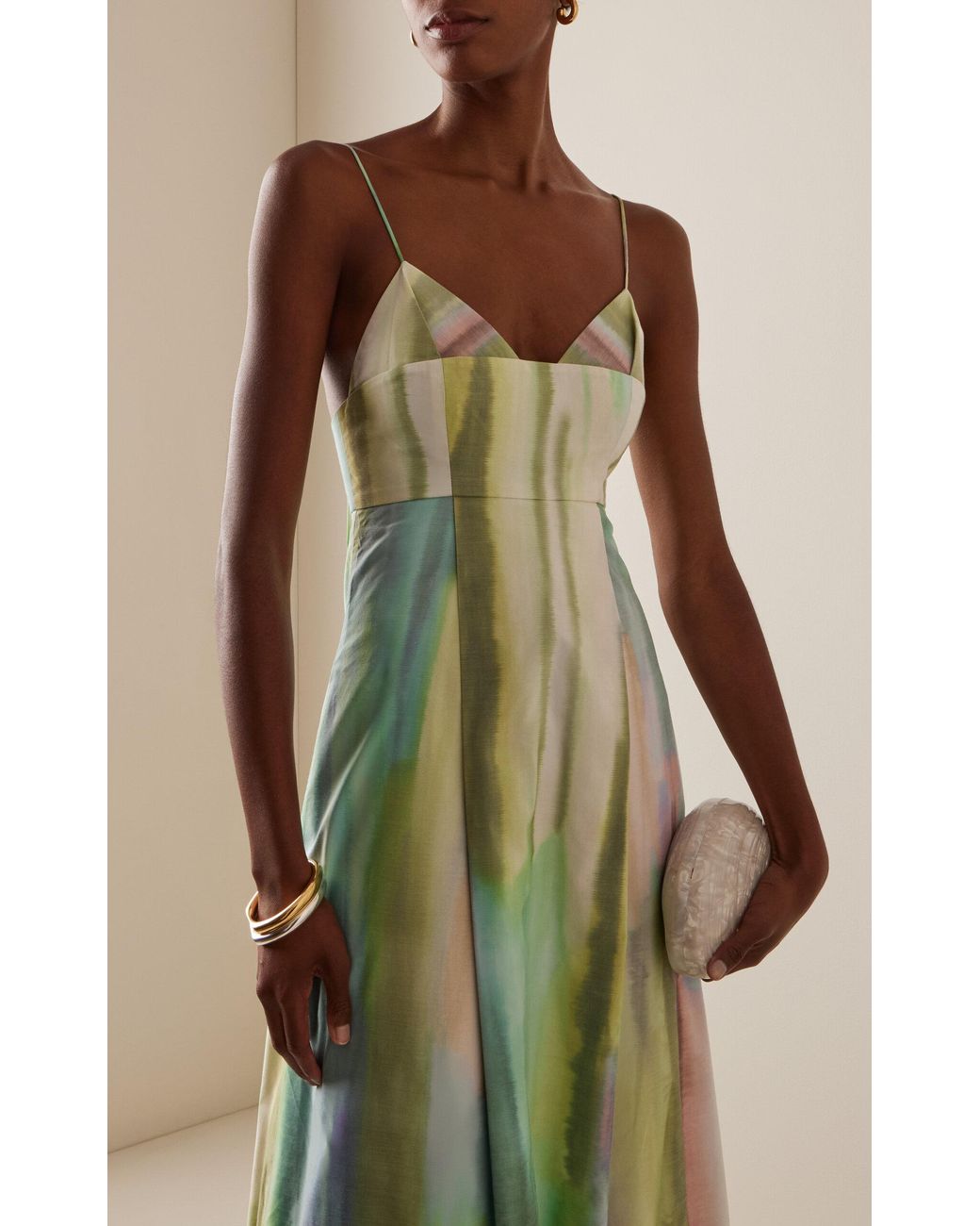 alexis matani printed satin maxi dress Alexis Matani Printed Satin Maxi Dress in Blue