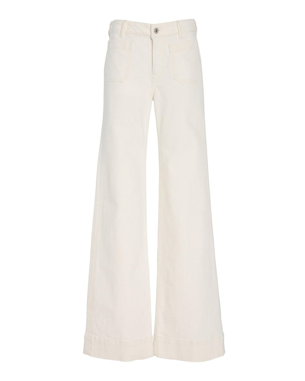 Jeanerica White St Monica Stretch Low-rise Flared-leg Jeans