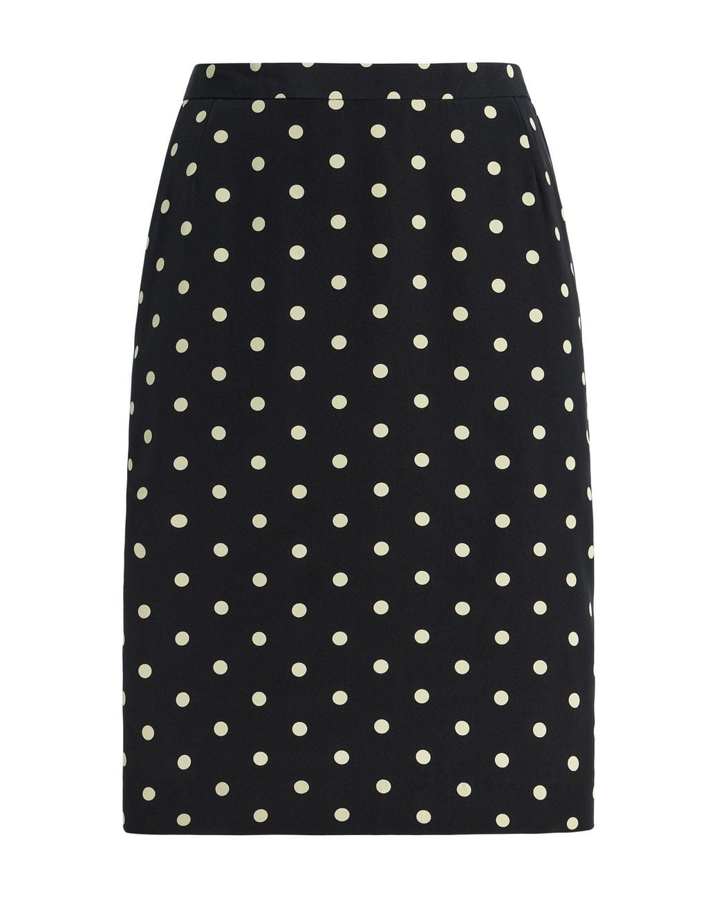 Franchise Black Poppy Polka-Dot Silk Midi Skirt