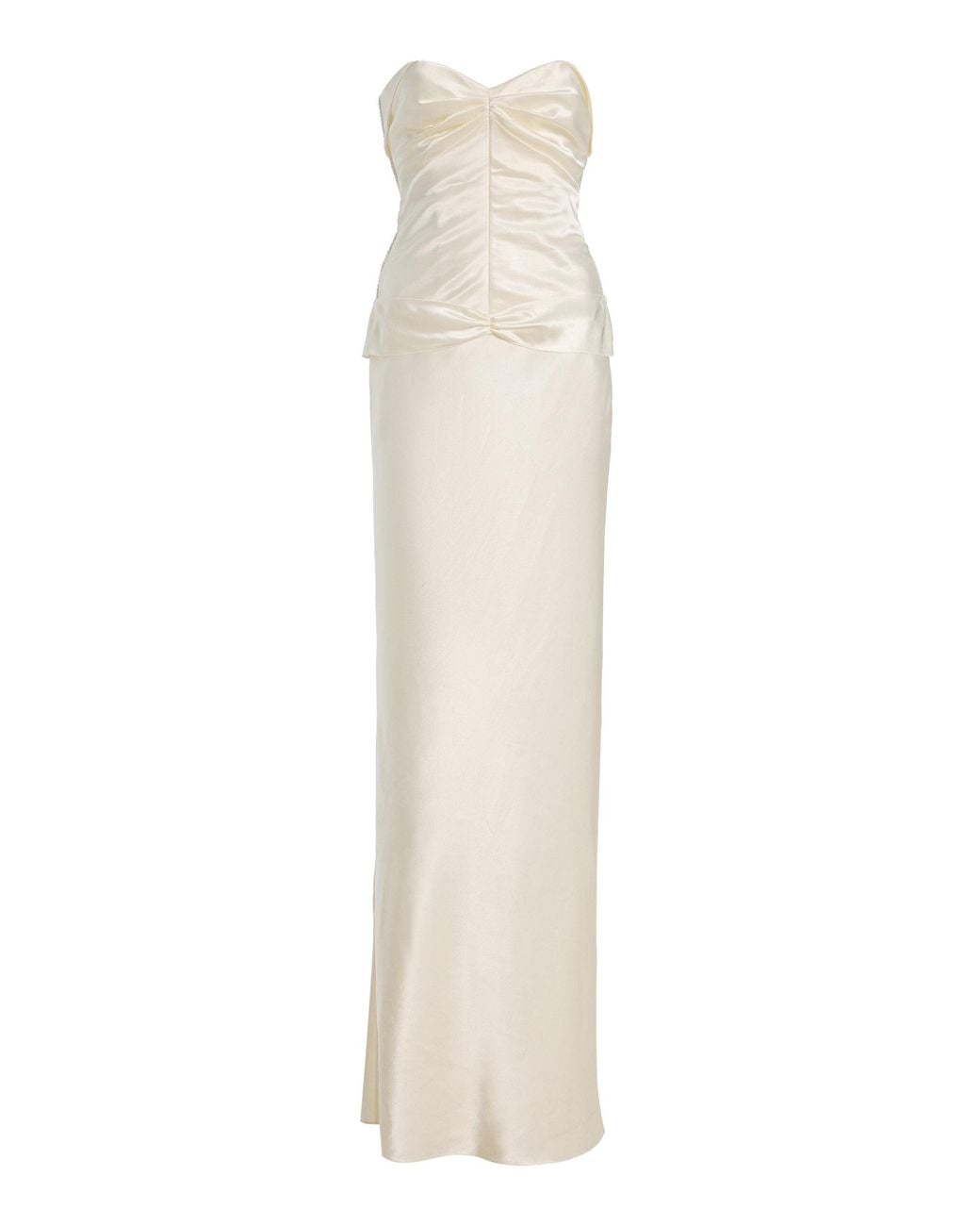 Anna October White Clementine Satin Maxi Dress