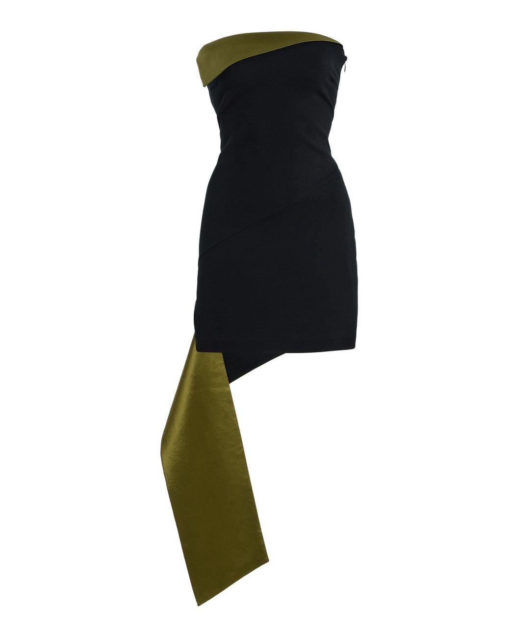 Staud Black Alesa Crepe Mini Dress