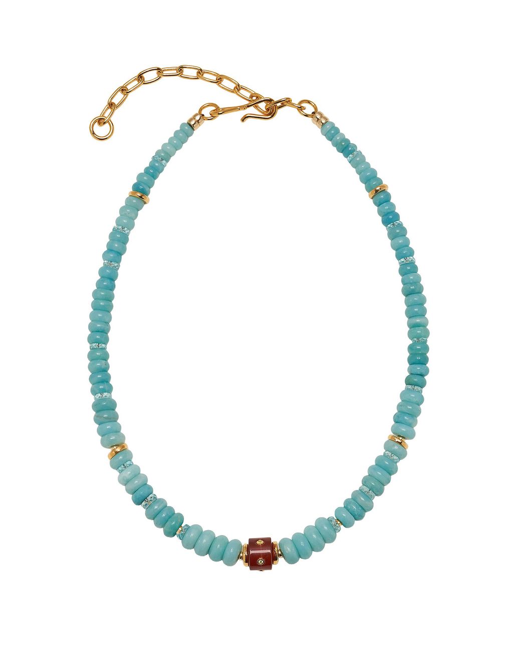 Lizzie Fortunato Blue Hidden Stone Necklace