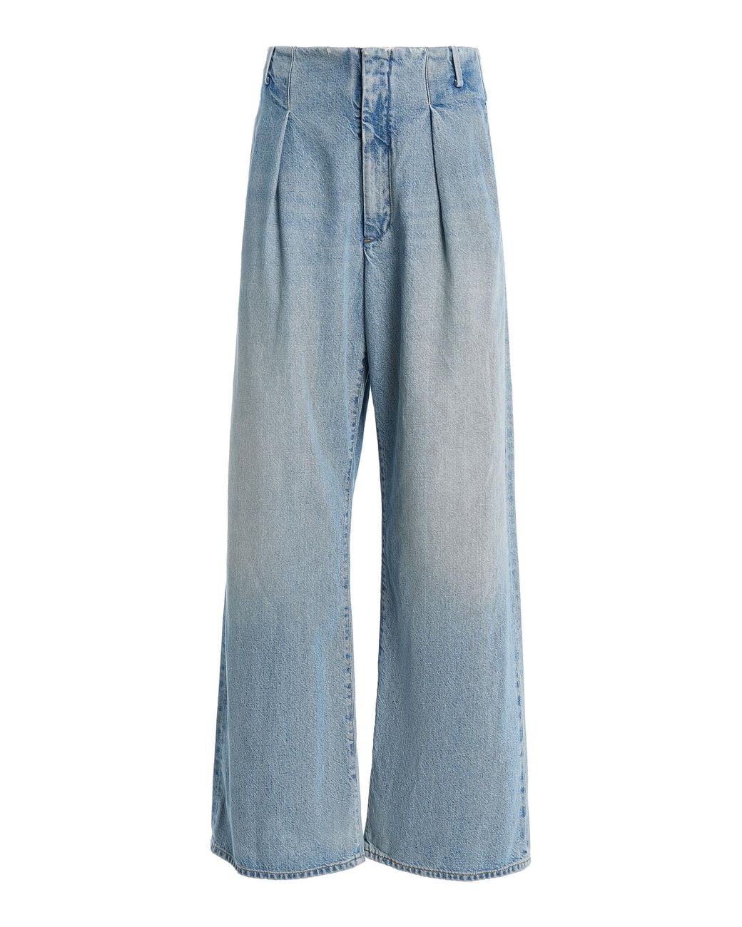 Agolde Blue Ritmo Rigid Mid-Rise Wide-Leg Trouser Jeans