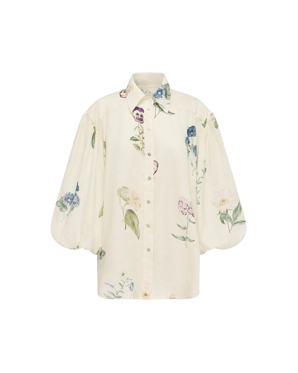 ALÉMAIS Jules Floral-print Hemp Shirt | Lyst
