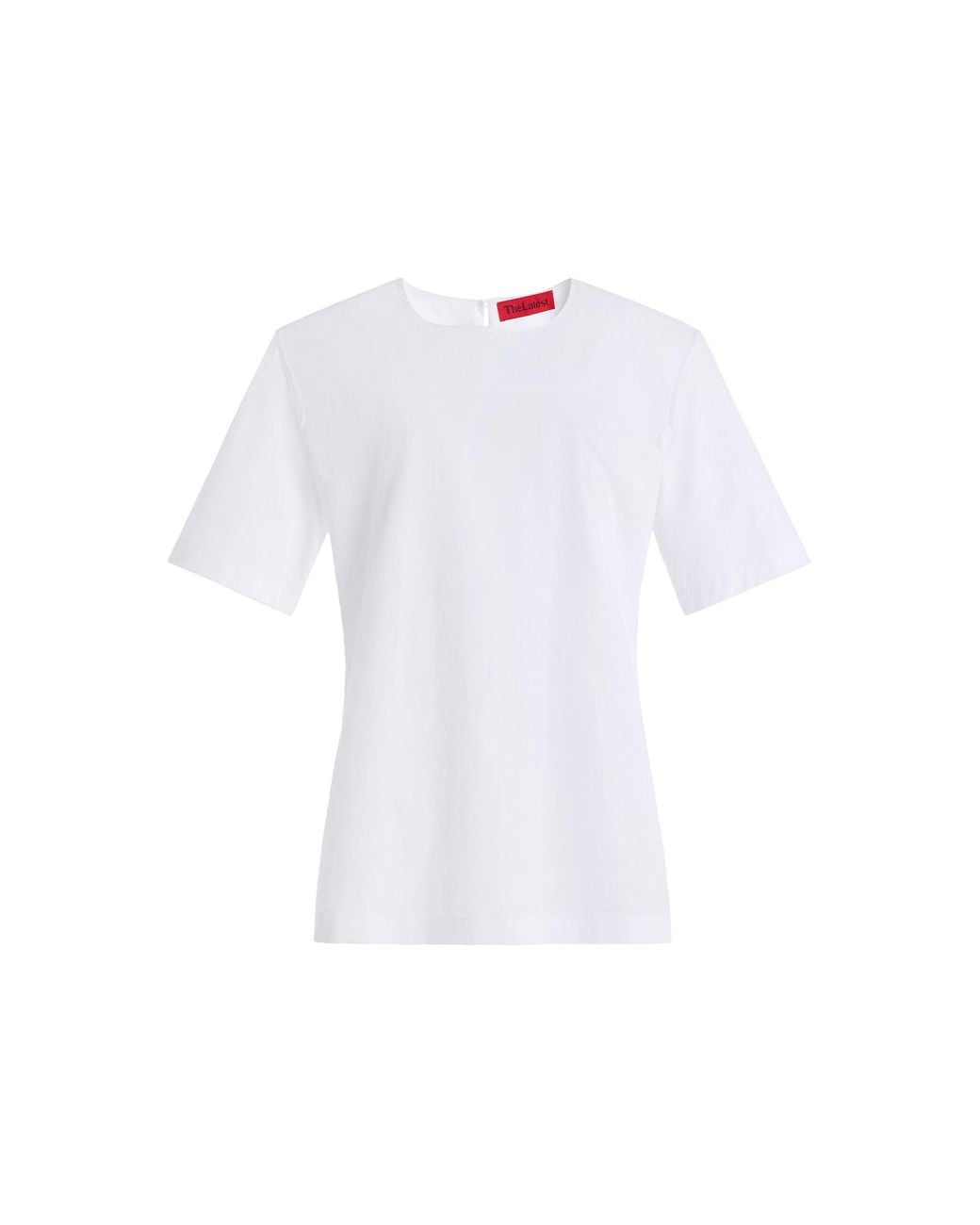 THE LATEST White Dean Cotton Poplin Top