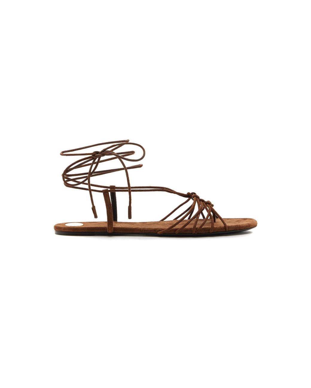 Saint Laurent Brown Babylon Suede Sandals