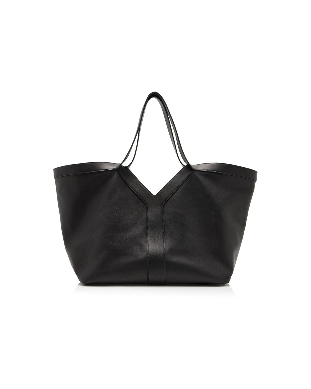 Saint Laurent Black Y Large Leather Tote Bag