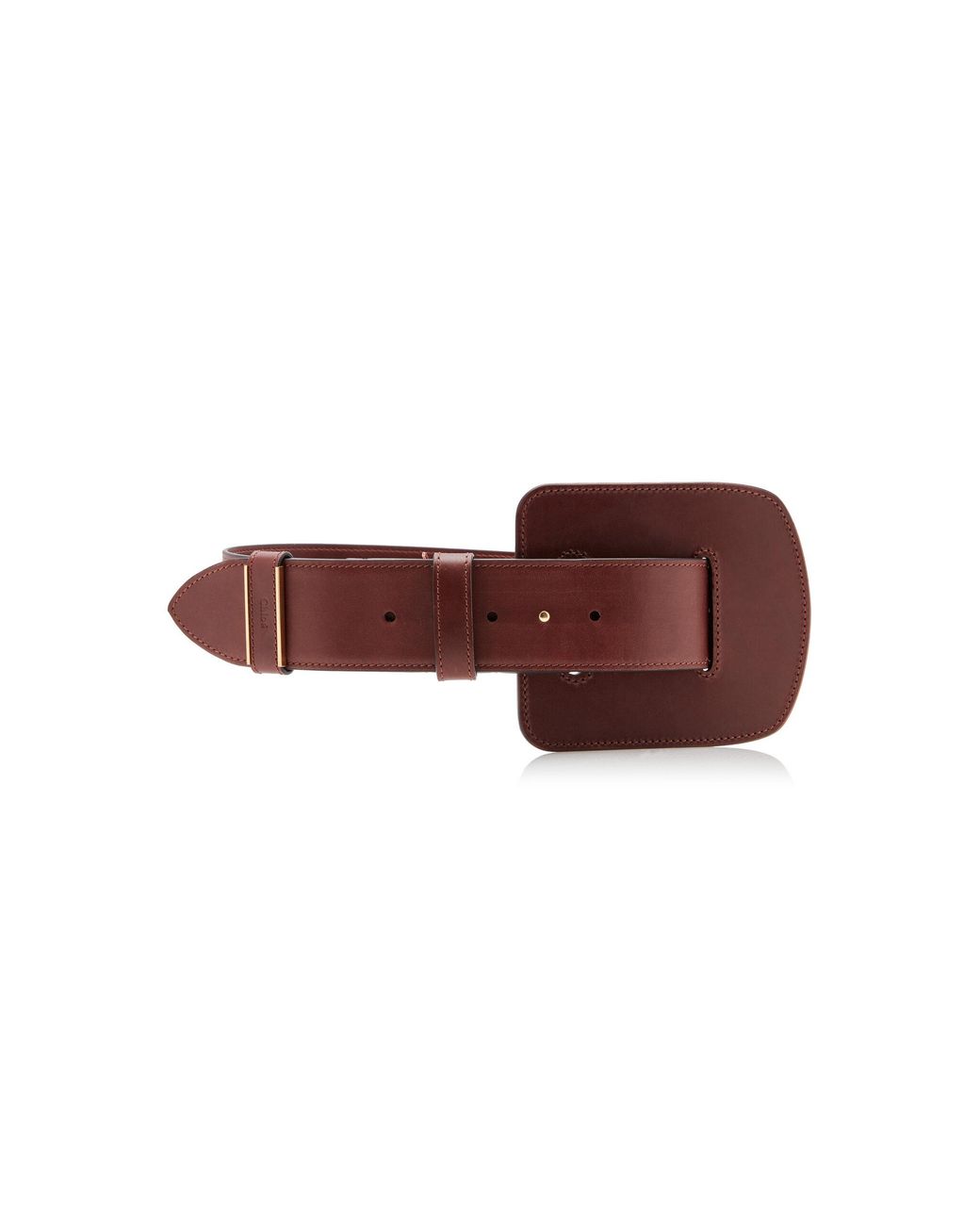 Chloé Brown Max Oversized Leather Belt