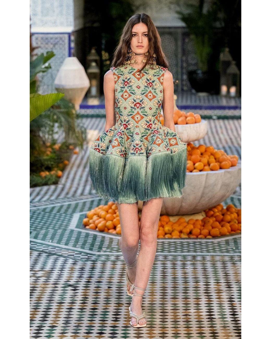 almais women's grey marjorelle embellished linen-silk midi dress Meet the Marjorelle Print, Almais latest day-to-dusk dream., Gaetana  wears the Marjorelle Mini Dressa relaxed linensilk silhouette with an  embellished round neckline and effortless movement.,