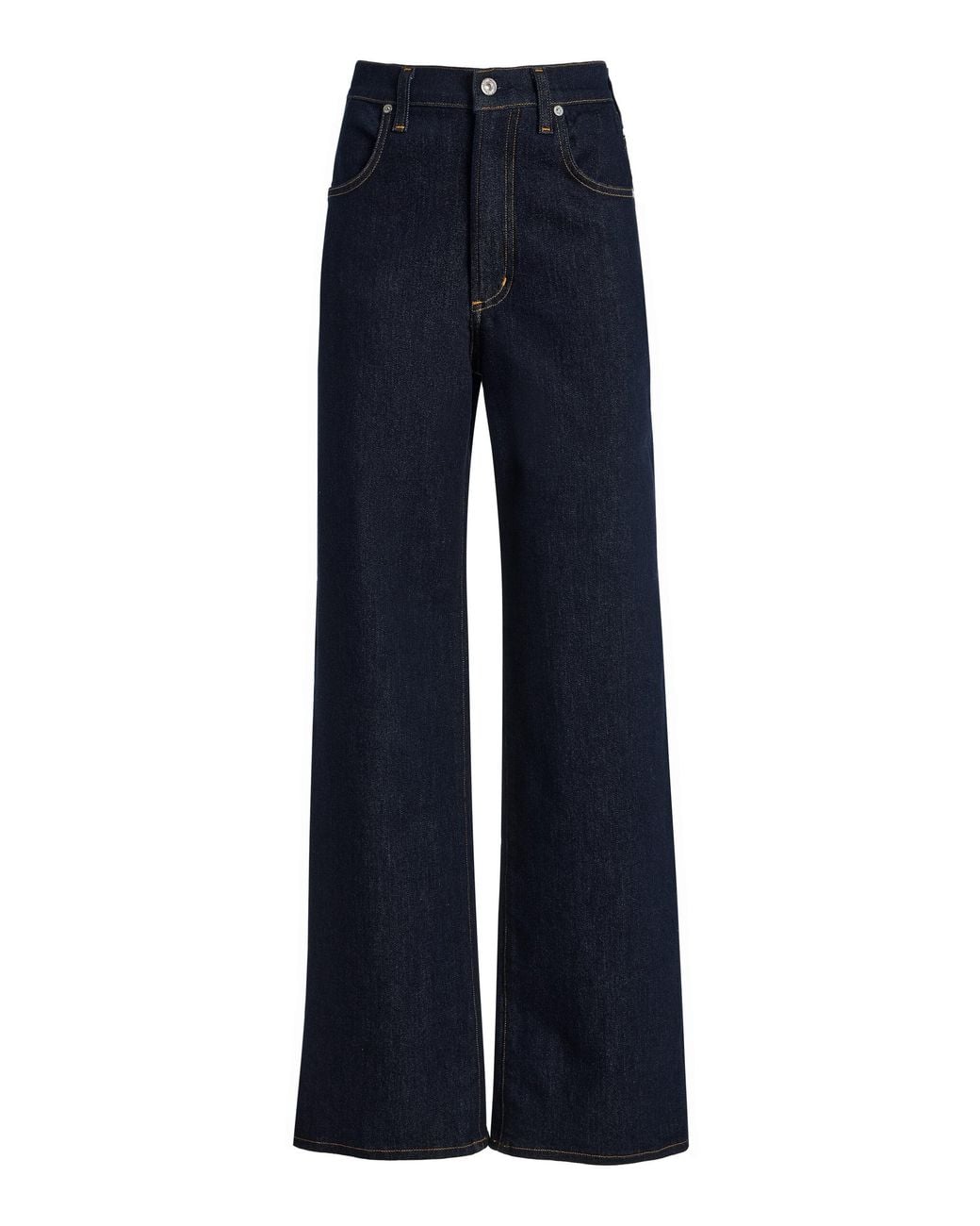 Citizens of Humanity Blue Annina Silk-denim Mid-rise Straight-leg Jeans
