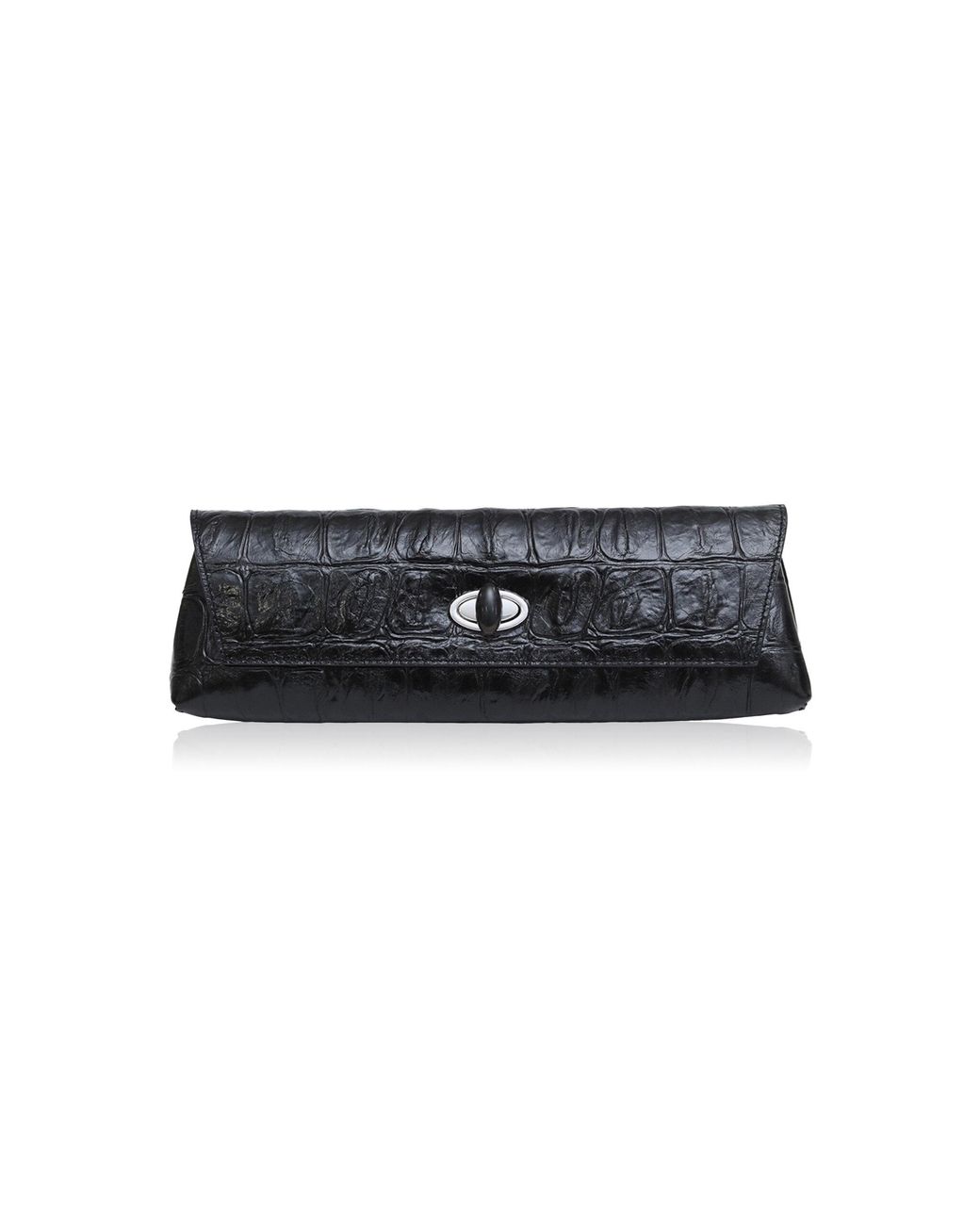 Christopher Esber Black Buki Embossed Clutch