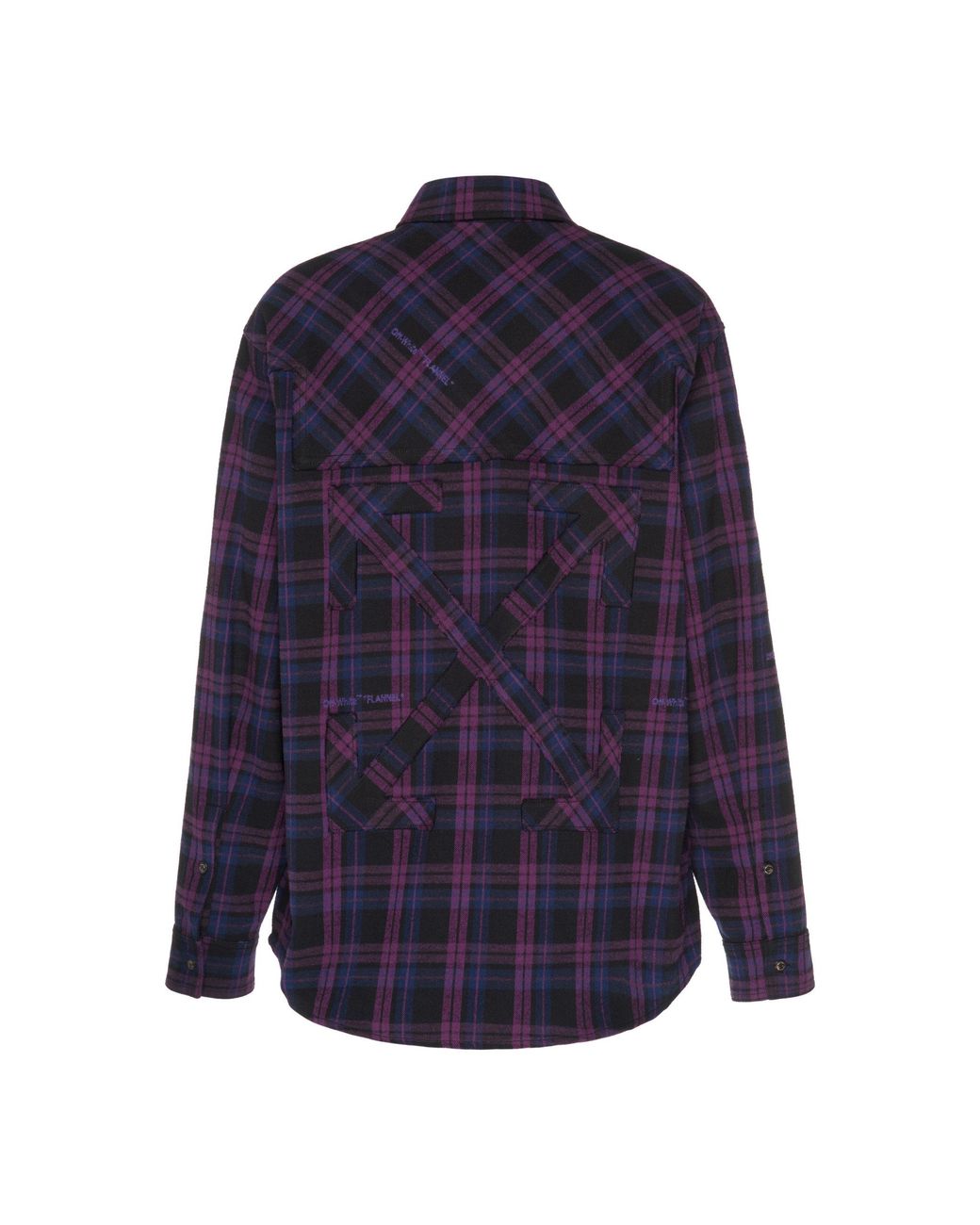 Off-White c/o Virgil Abloh Flannel Check Shirt in Purple for Men