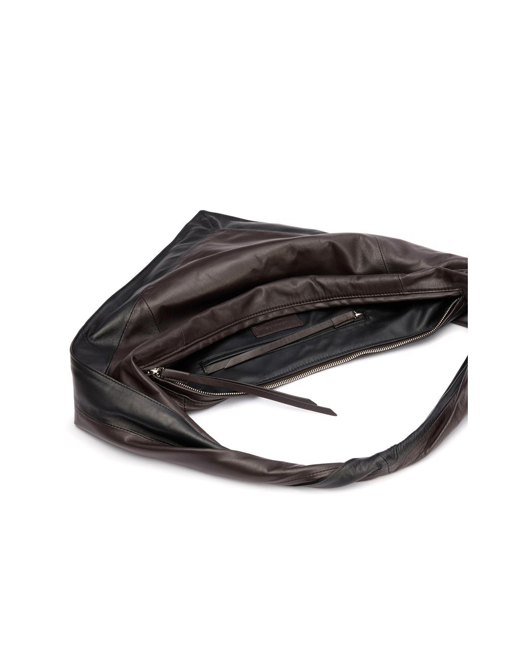 Lemaire Black Small Scarf Leather Bag