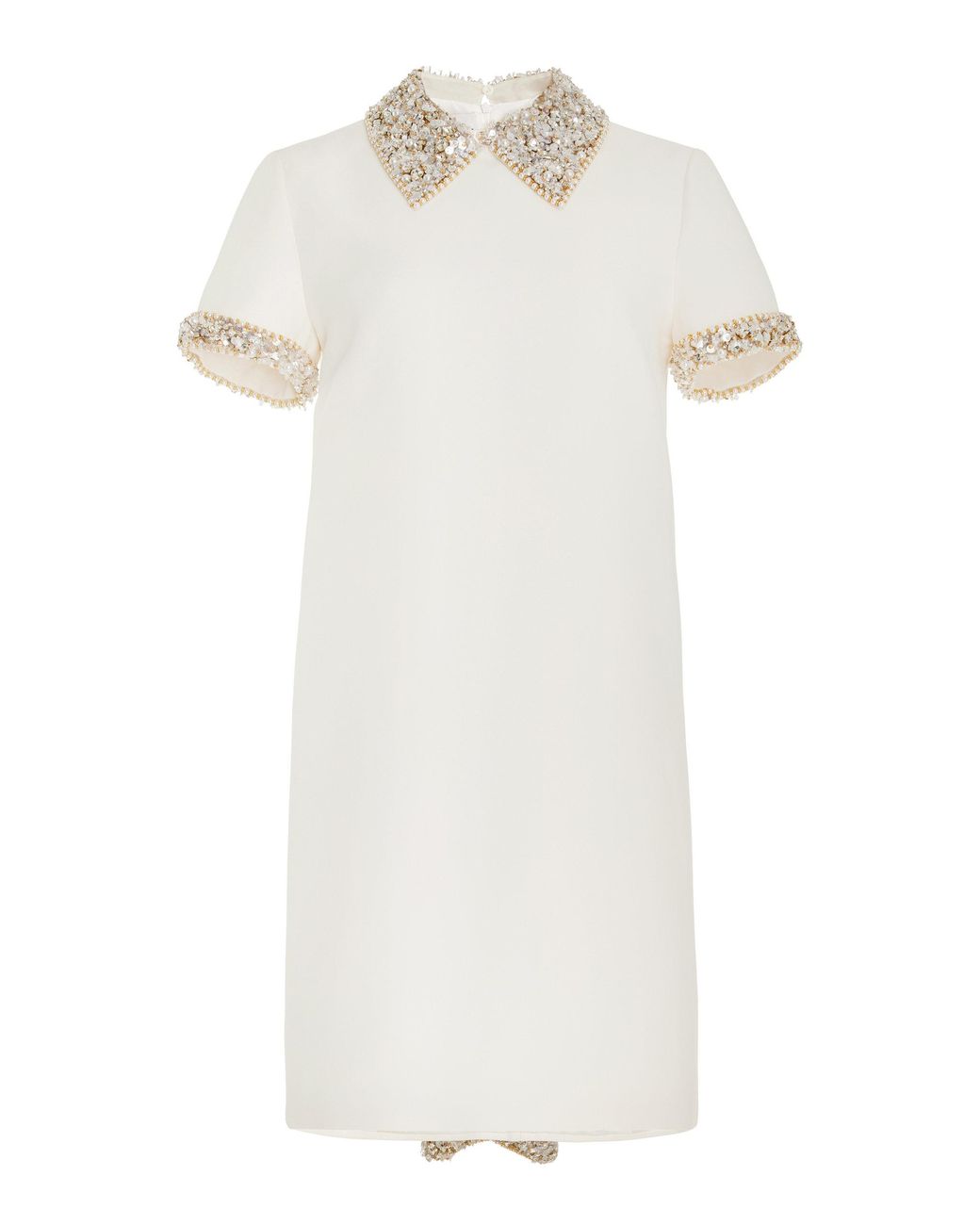MIU MIU★素敵！Off-White Crystal Embellished Studded Dress NWT MIU MIU Off-White Crystal Embellished & Studded