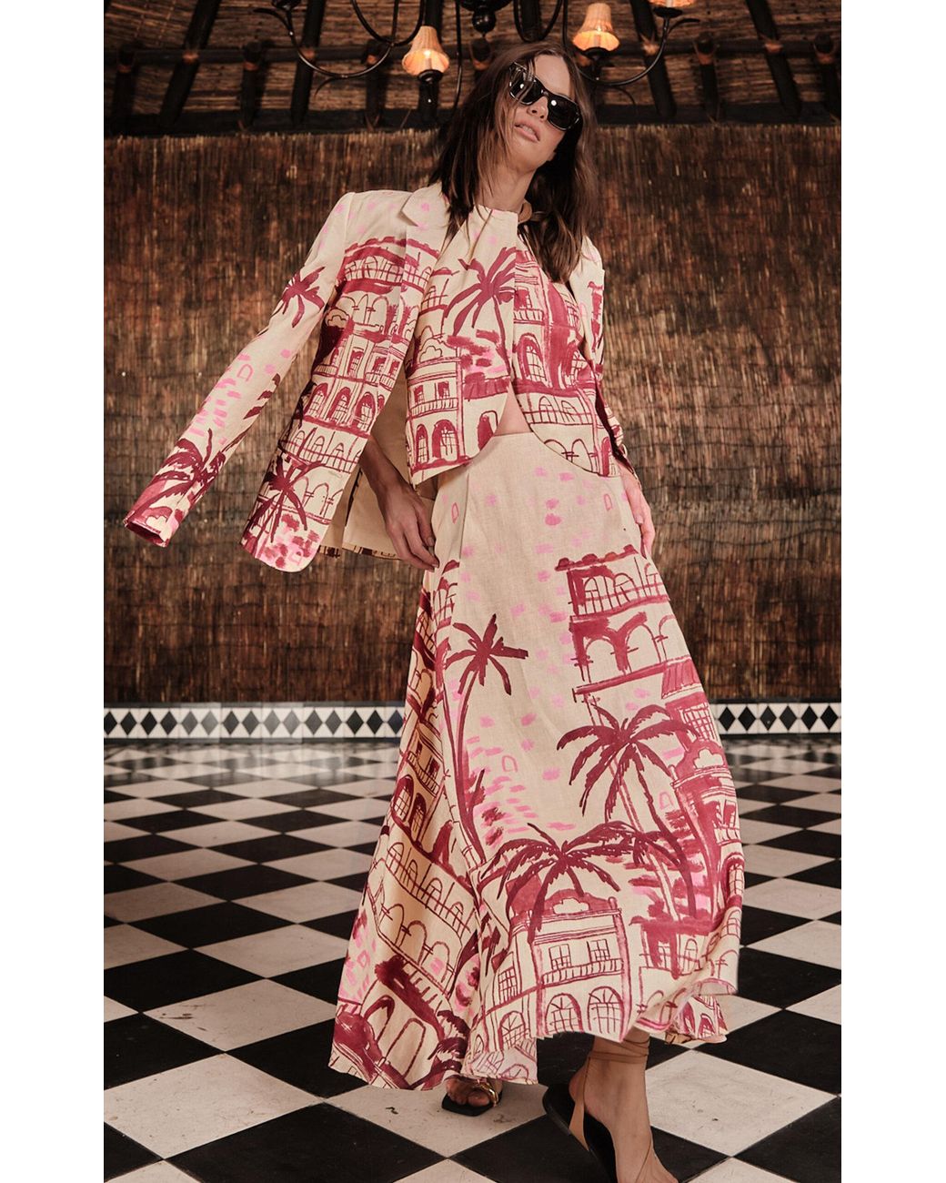 Johanna Ortiz Multicolor Steps Of Joy Linen Maxi Skirt