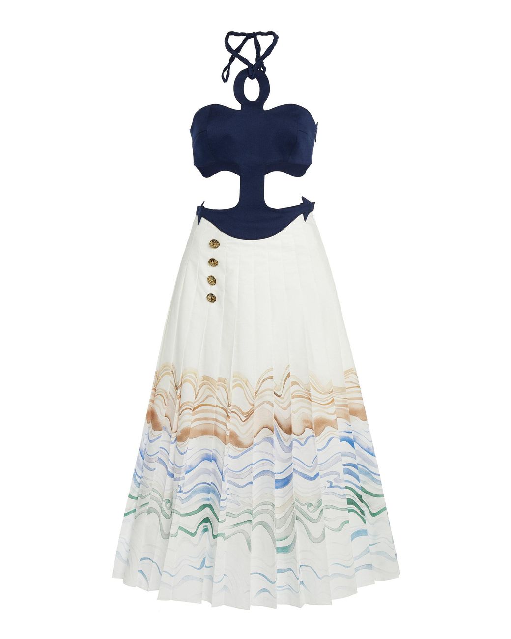 Rosie Assoulin Anchor Aweigh Stretchcotton Midi Dress Lyst