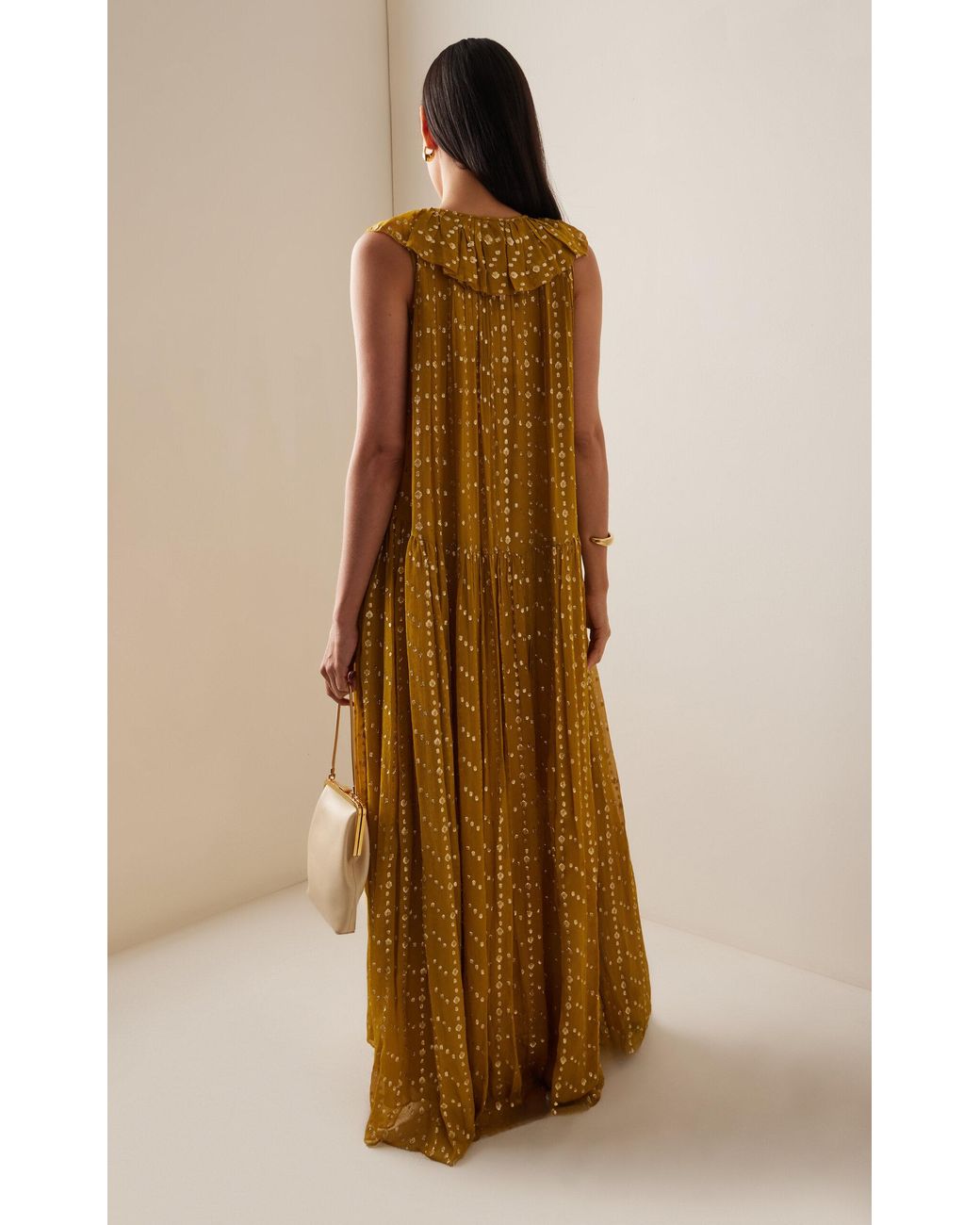 Ulla Johnson Audelia Oversized Silk Gown in Yellow | Lyst