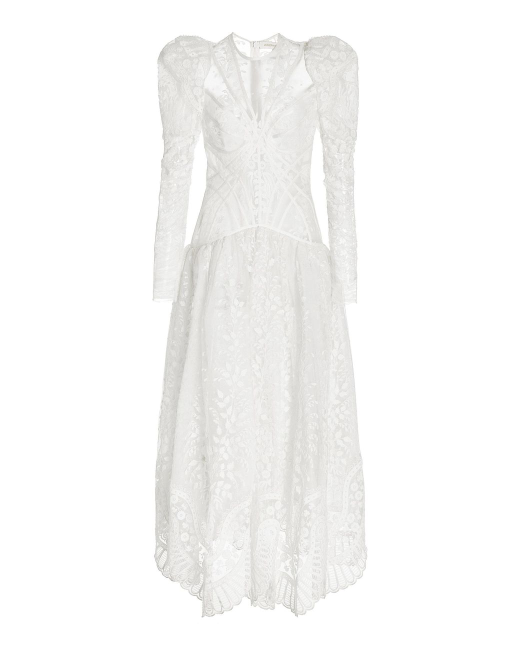 green emerald velvet dress Zimmermann Linen Midi Dress Ivory