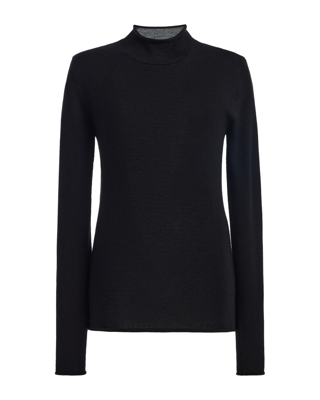The Row Black Phaed Cashmere Top