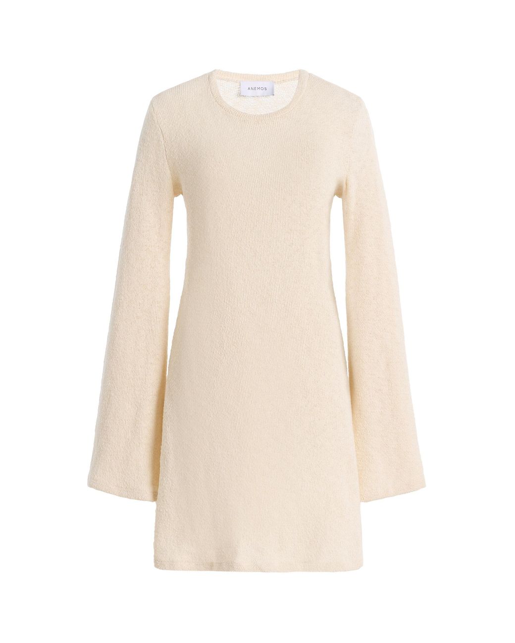 Anemos Natural The Bell Sleeve Crocheted Cotton Mini Dress