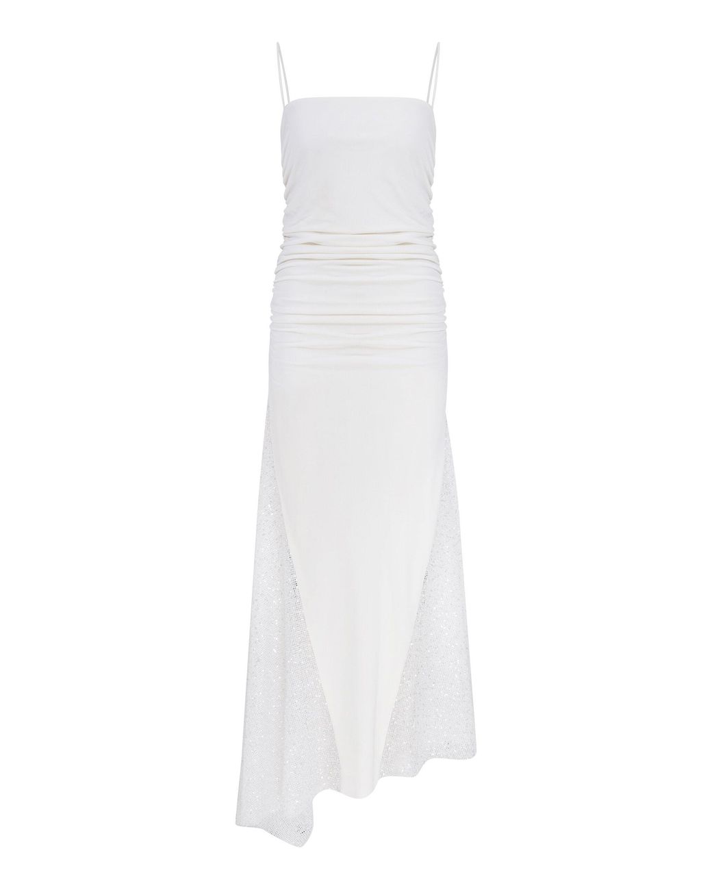 ILA THE BRAND Elle Sequin-Paneled Jersey Midi Dress in White | Lyst ILA THE BRAND Elle Sequin-Paneled Jersey Midi Dress in White | Lyst
