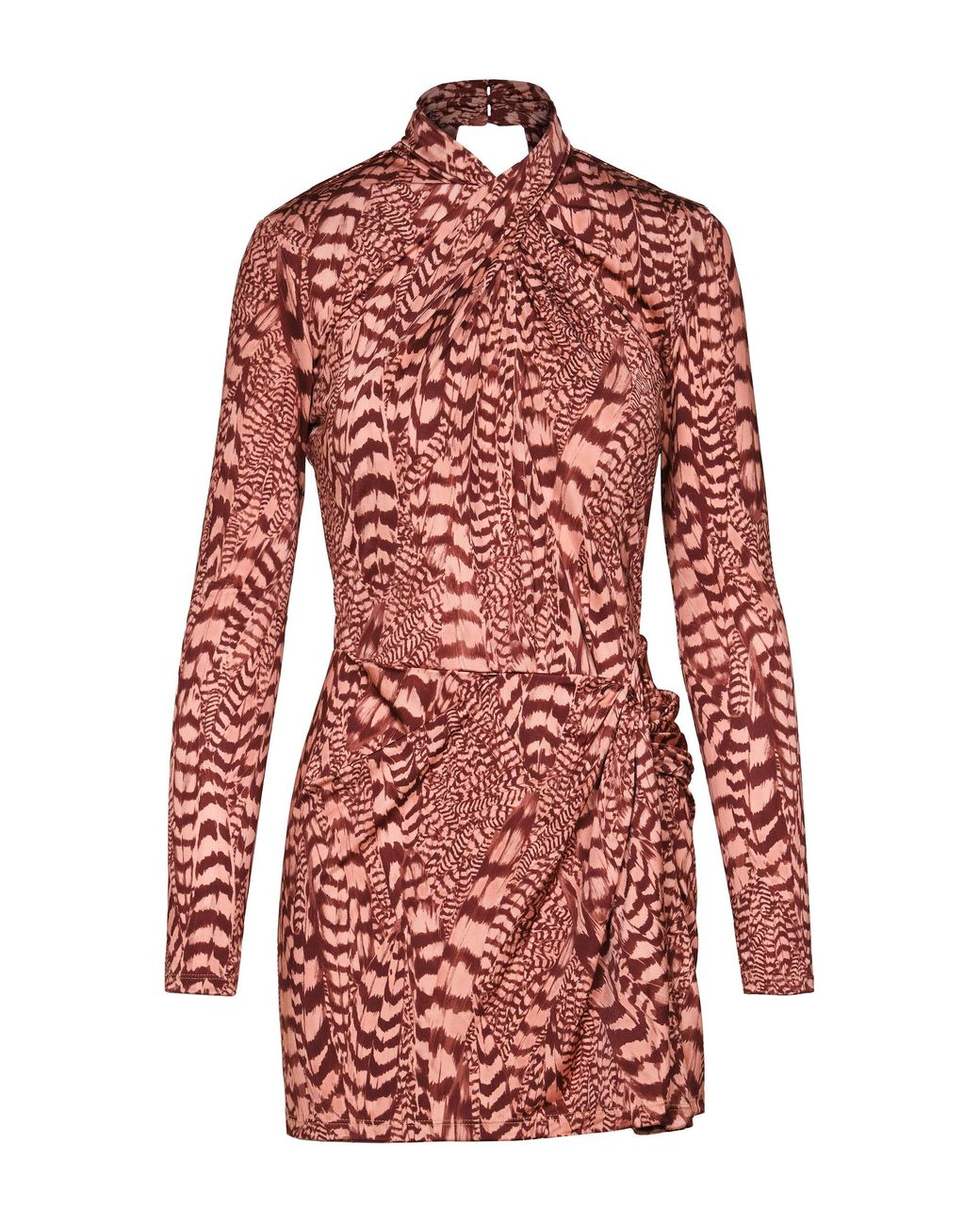 Johanna Ortiz Red Softly Unbound Ruched Mini Dress