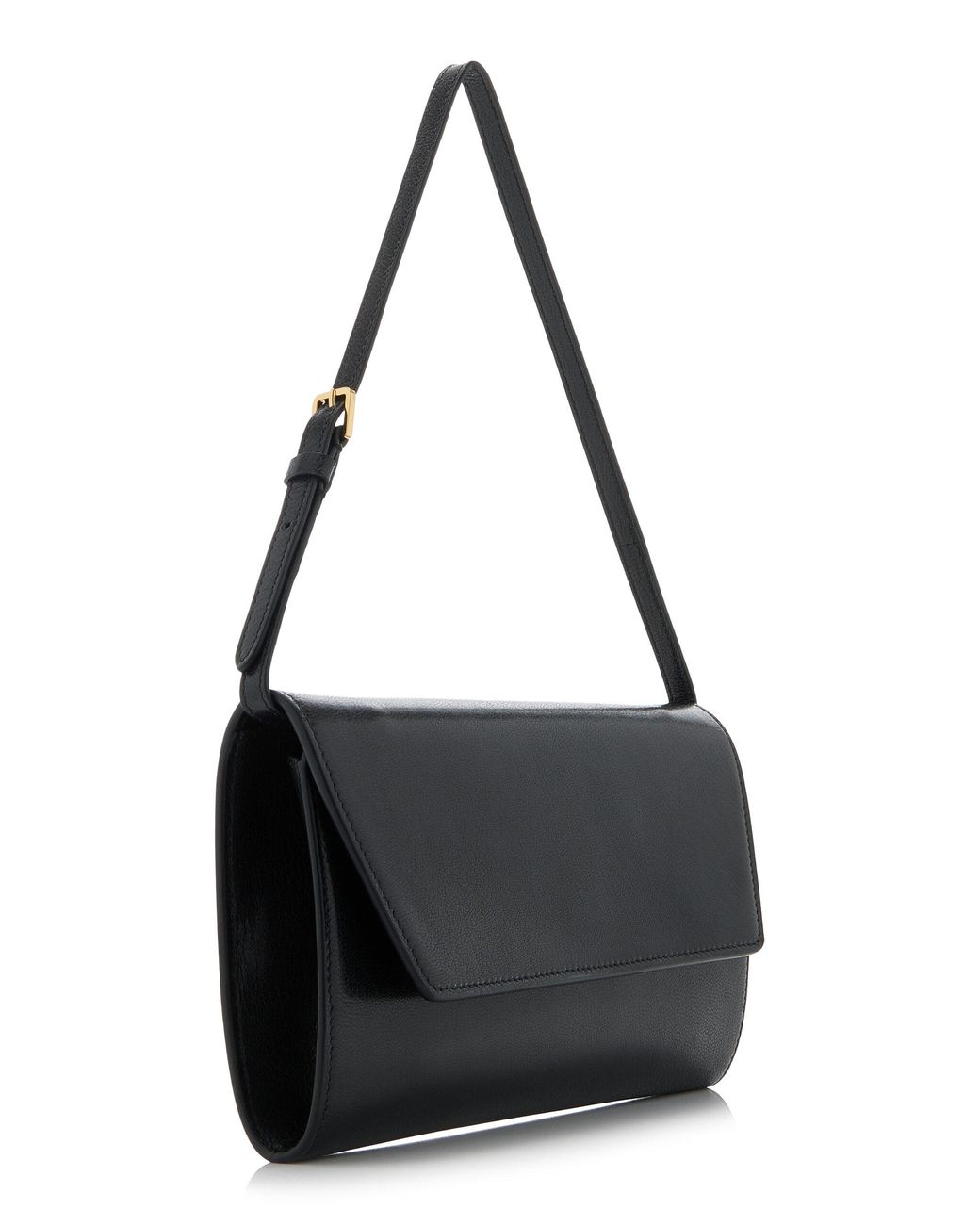 The Row Leather Evening Clutch in Black | Lyst
