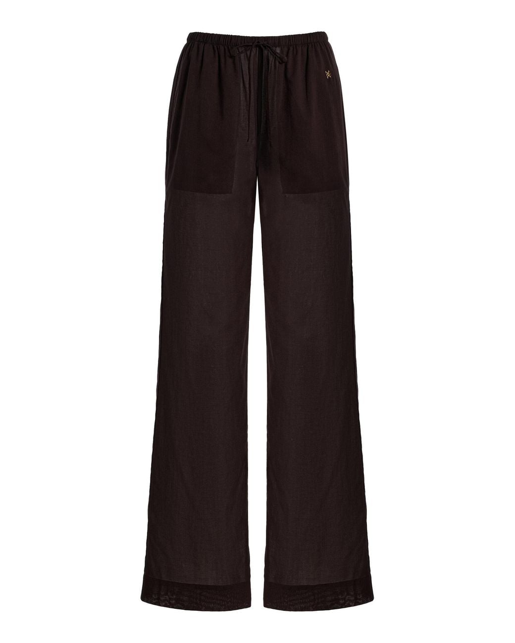 ÉTERNE Black Brody Cotton Gauze Pants