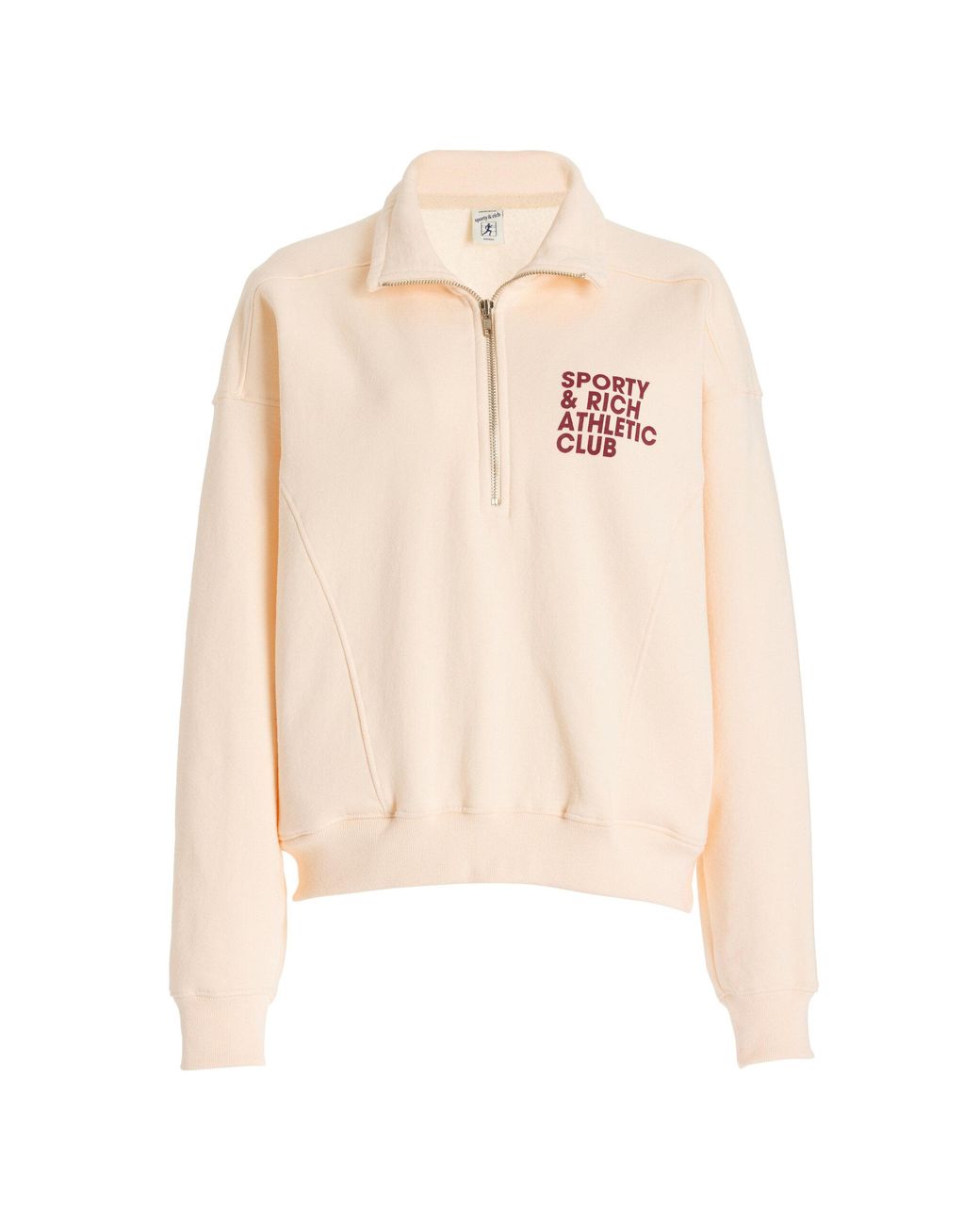 Sporty & Rich Exercise Often Cotton Half-zip Sweatshirt in Natural