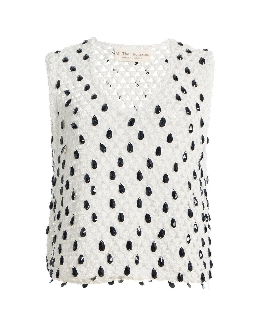 All That Remains White Exclusive Lola Crocheted Cotton Top