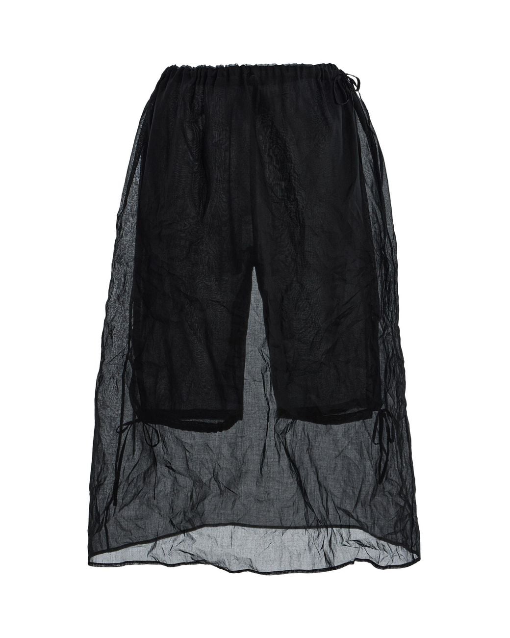 Prada Black Sheer Organza Skort