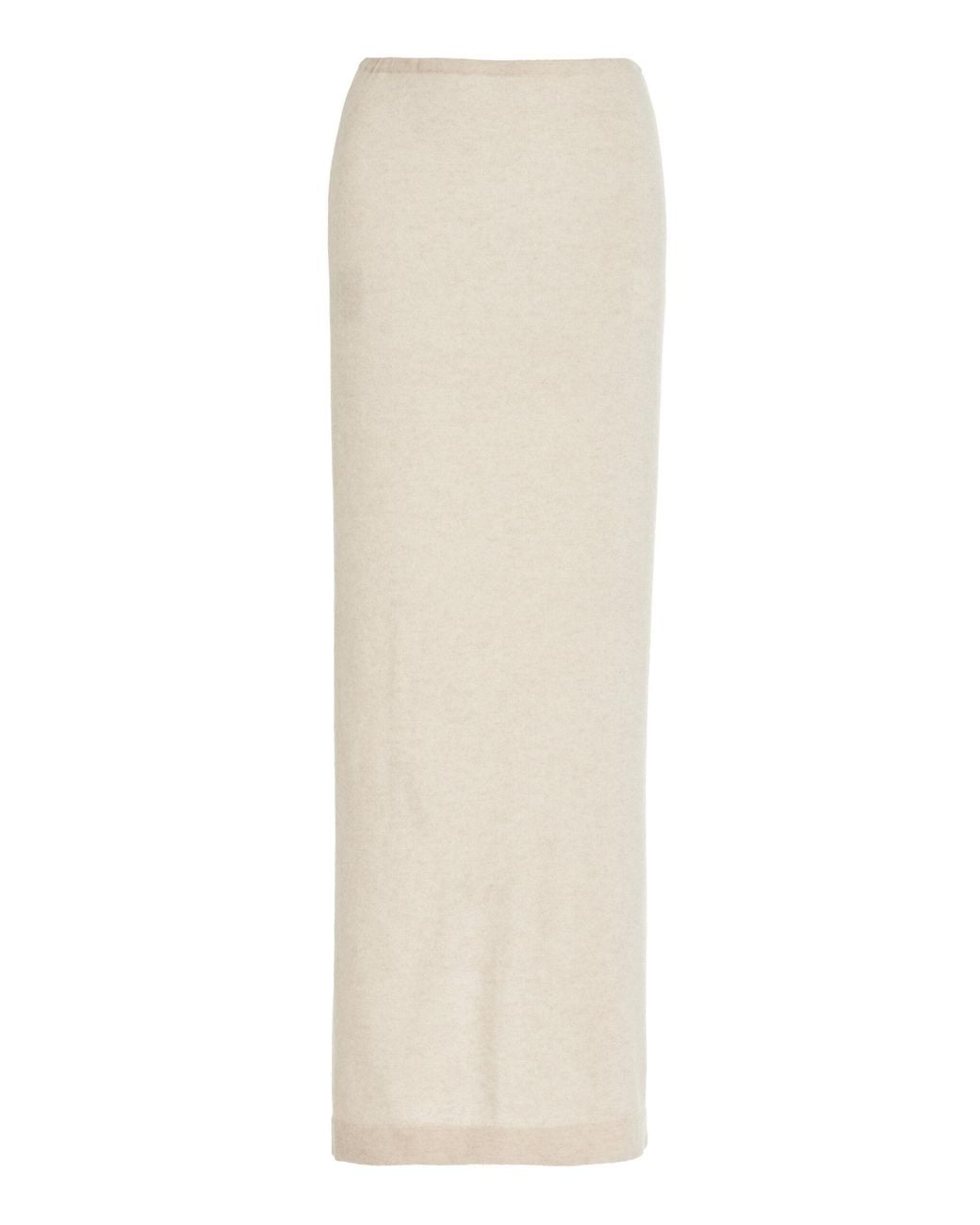 ÉTERNE White Emma Cashmere Maxi Skirt