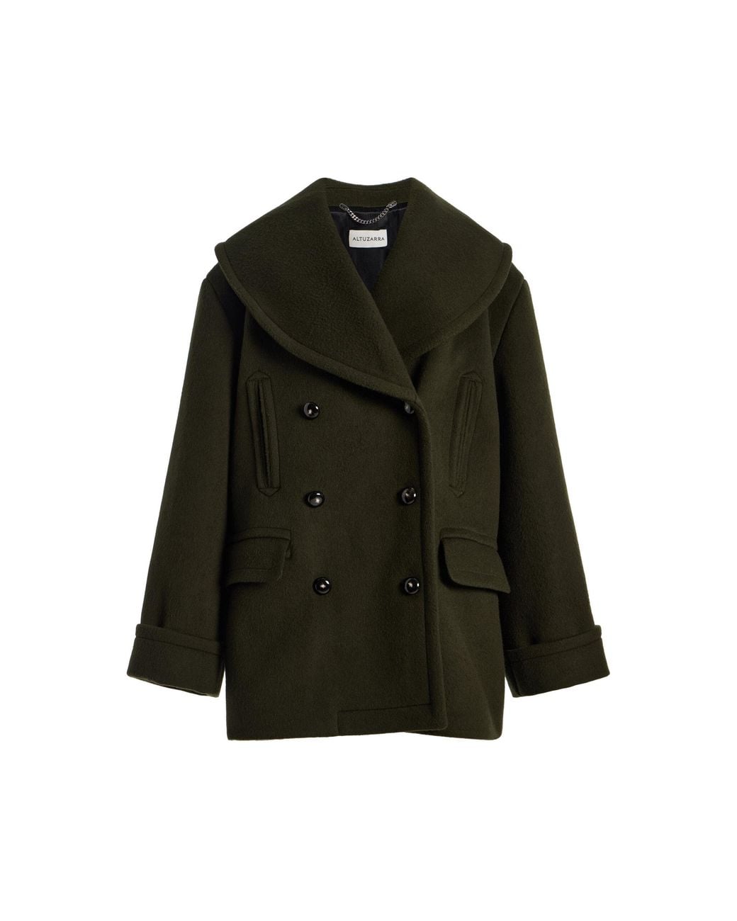 Altuzarra Black Etting Wool-Blend Coat