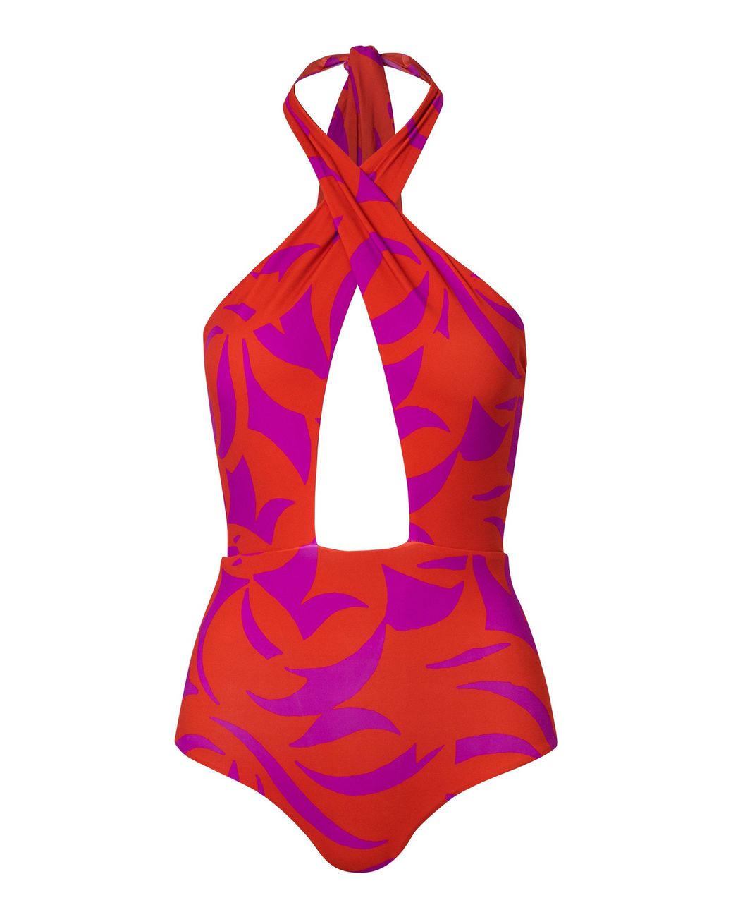 Cala De La Cruz Sol Halter One-piece Swimsuit in Red | Lyst